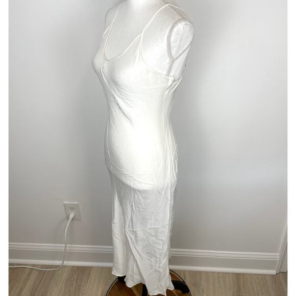 St. Roche Spaghetti Strap Midi Dress Slip In White Size 10 New - Picture 6 of 14